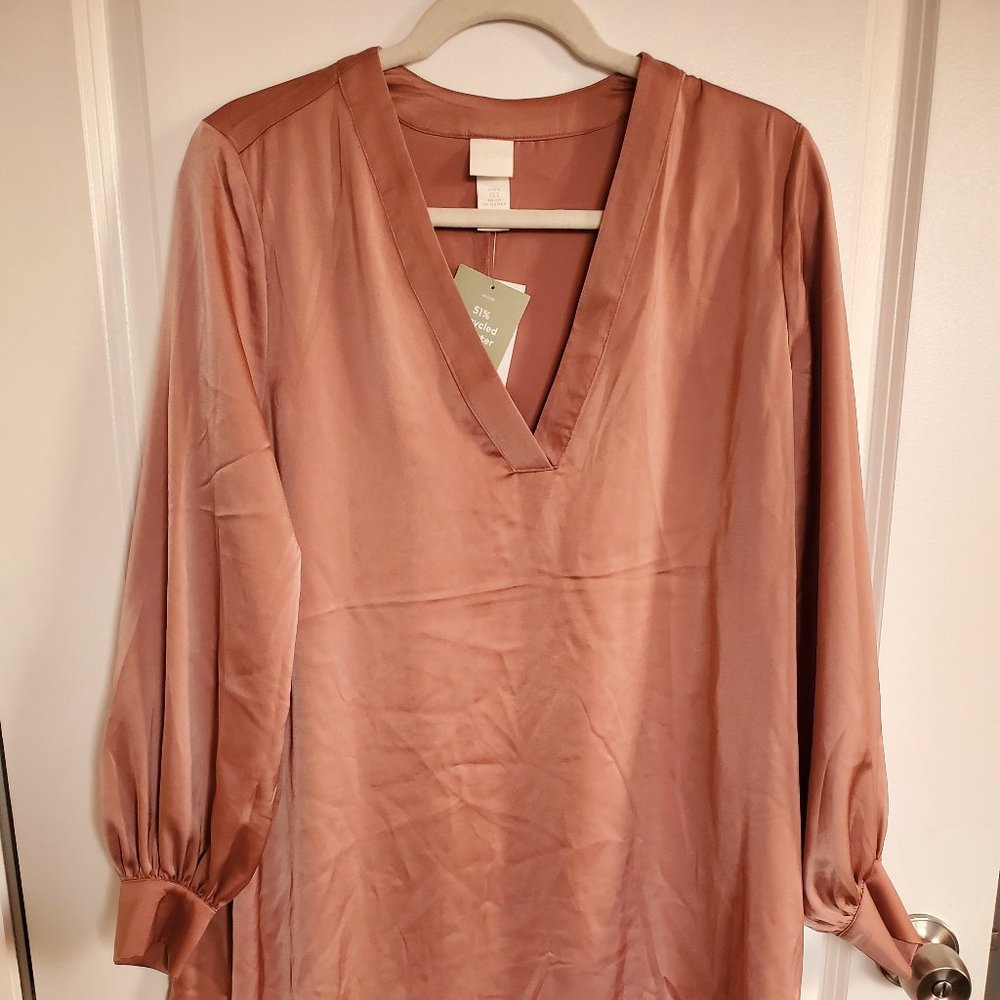 Knee Length Pink Shirtdress